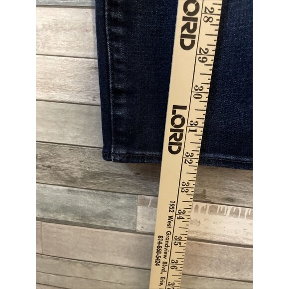 Women’s American eagle denim jeans distressed straight leg dark wash size 2 - Picture 4 of 10